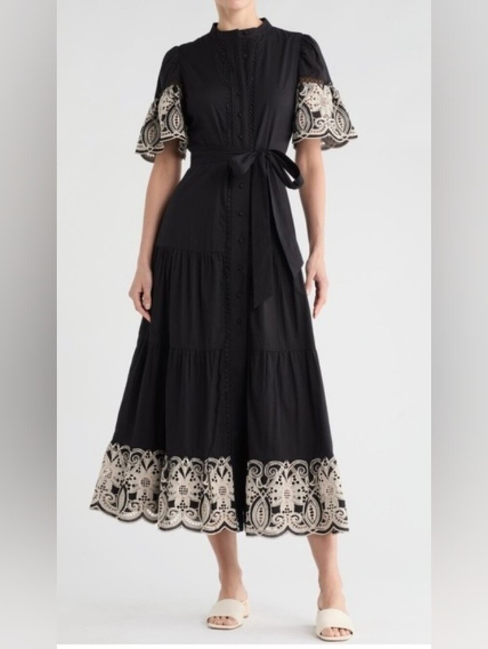 Love By Design Southampton Embroidered Maxi Shirtdress